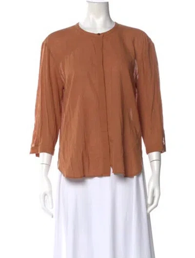 Pre-owned Jenni Kayne Three-quarter Sleeve Top In Neutral