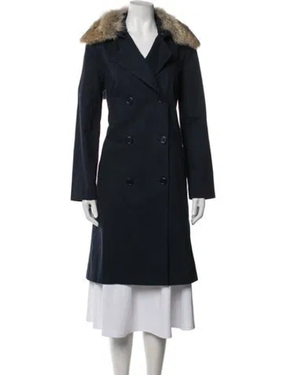 Pre-owned Jenni Kayne Trench Coat In Blue