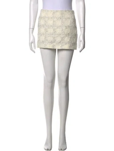 Pre-owned Jenni Kayne Tweed Pattern Mini Skirt In Gray
