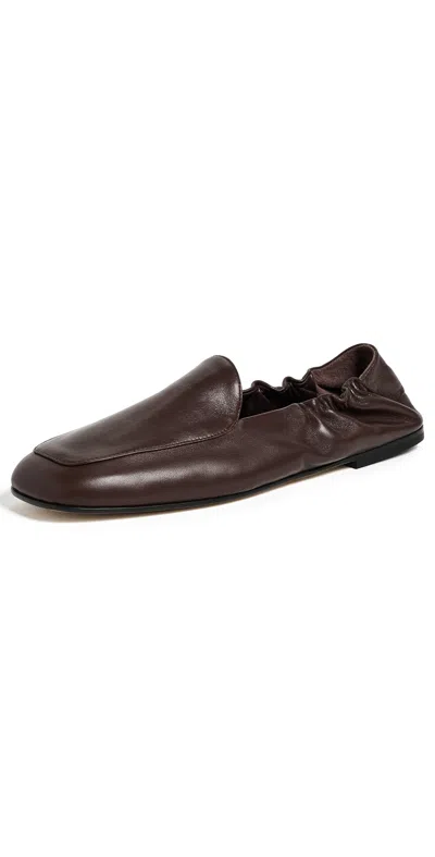 Jenni Kayne Vale Leather Loafers Chocolate In Brown