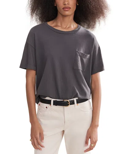Jenni Kayne Vintage Pocket Tee In Charcoal