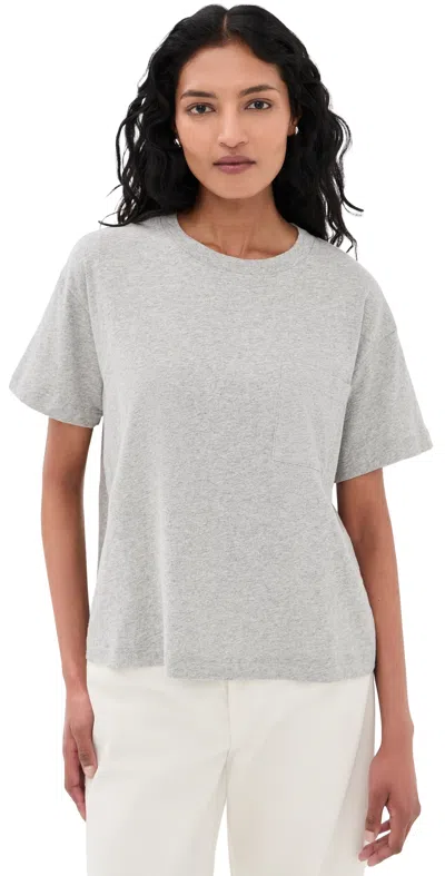 Jenni Kayne Vintage Pocket Tee Heather Grey In Gray