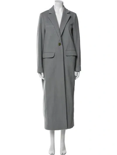 Pre-owned Jenni Kayne Virgin Wool Trench Coat In Gray