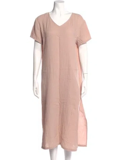 Pre-owned Jenni Kayne V-neck Long Dress In Pink