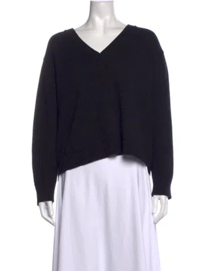 Pre-owned Jenni Kayne V-neck Sweater In Black