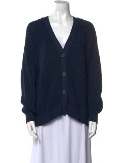 Pre-owned Jenni Kayne V-neck Sweater In Blue