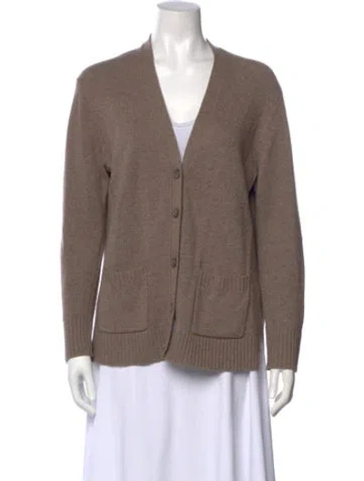 Pre-owned Jenni Kayne V-neck Sweater In Brown