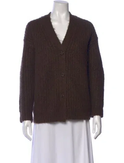 Pre-owned Jenni Kayne V-neck Sweater In Brown