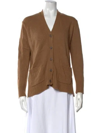 Pre-owned Jenni Kayne V-neck Sweater In Brown