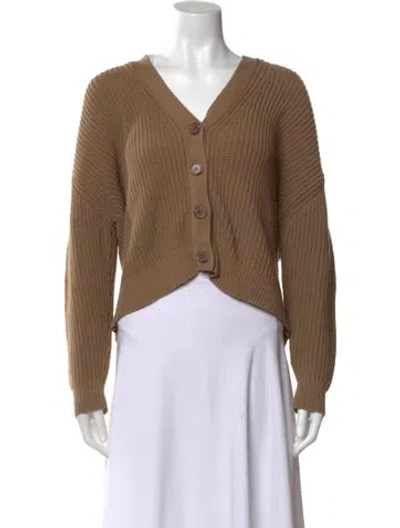 Pre-owned Jenni Kayne V-neck Sweater In Brown