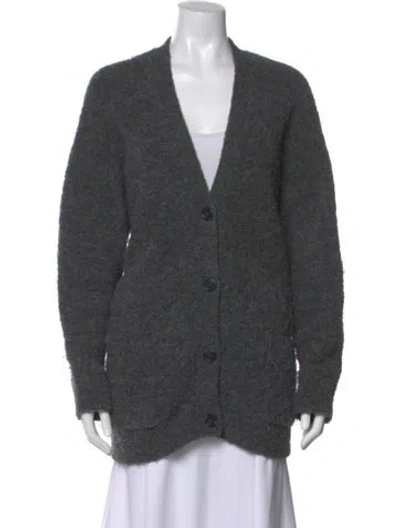 Pre-owned Jenni Kayne V-neck Sweater In Gray