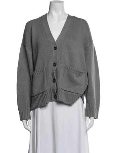 Pre-owned Jenni Kayne V-neck Sweater In Gray