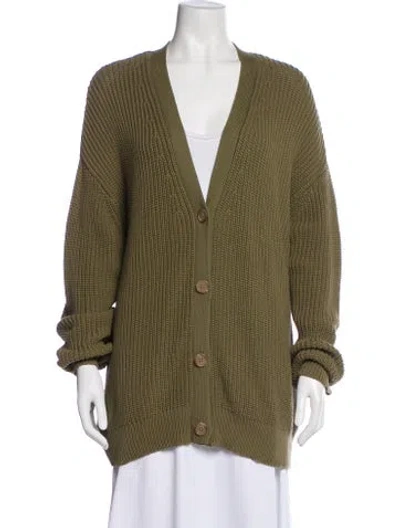 Pre-owned Jenni Kayne V-neck Sweater In Green