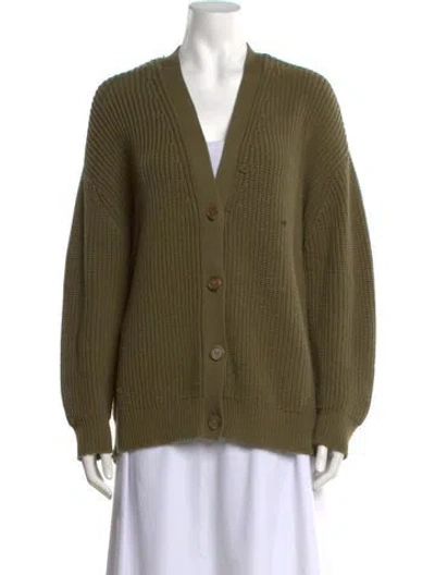 Pre-owned Jenni Kayne V-neck Sweater In Green