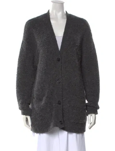 Pre-owned Jenni Kayne V-neck Sweater In Grey