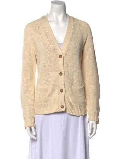 Pre-owned Jenni Kayne V-neck Sweater In Neutral
