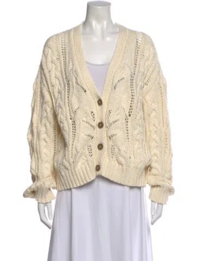 Pre-owned Jenni Kayne V-neck Sweater In Neutral
