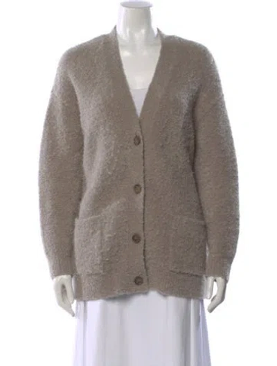 Pre-owned Jenni Kayne V-neck Sweater In Neutral