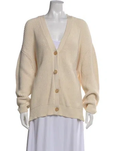 Pre-owned Jenni Kayne V-neck Sweater In Neutral