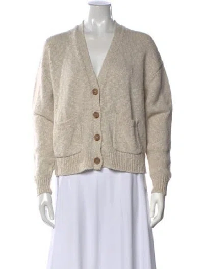 Pre-owned Jenni Kayne V-neck Sweater In Neutral