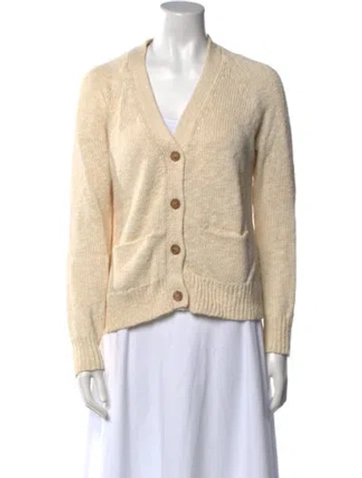 Pre-owned Jenni Kayne V-neck Sweater In Neutrals