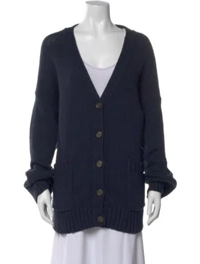 Pre-owned Jenni Kayne V-neck Sweater W/ Tags In Blue