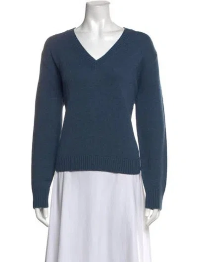 Pre-owned Jenni Kayne V-neck Sweater W/ Tags In Blue