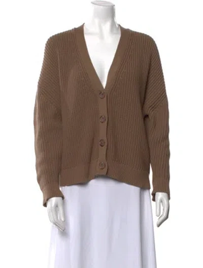 Pre-owned Jenni Kayne V-neck Sweater W/ Tags In Brown