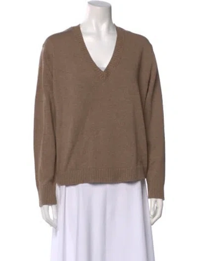 Pre-owned Jenni Kayne V-neck Sweater W/ Tags In Brown