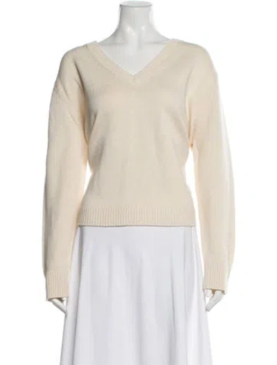 Pre-owned Jenni Kayne V-neck Sweater W/ Tags In Neutral