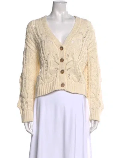Pre-owned Jenni Kayne V-neck Sweater W/ Tags In Neutral