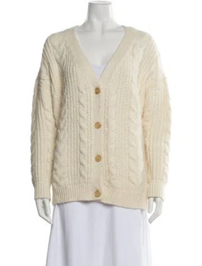 Pre-owned Jenni Kayne V-neck Sweater In White