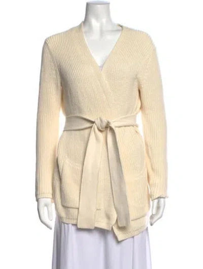 Pre-owned Jenni Kayne V-neck Sweater In White