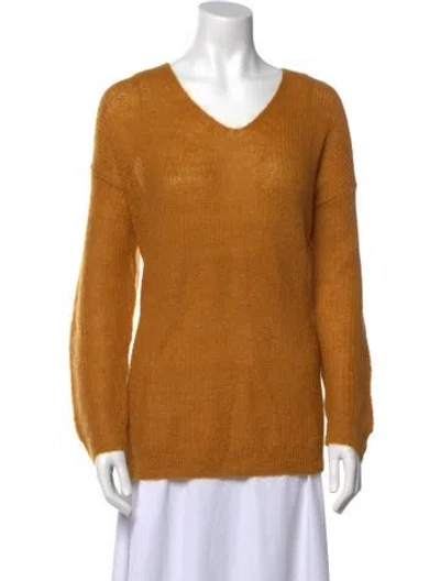 Pre-owned Jenni Kayne V-neck Sweater In Yellow