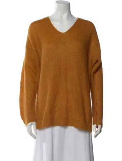 Pre-owned Jenni Kayne V-neck Sweater In Yellow