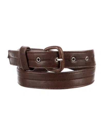 Pre-owned Jenni Kayne Waist Belt Skinny Belt In Brown