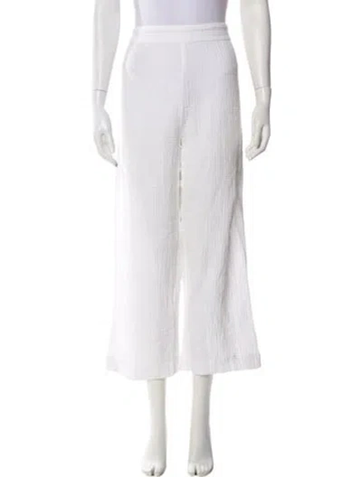 Pre-owned Jenni Kayne Wide Leg Pants In White