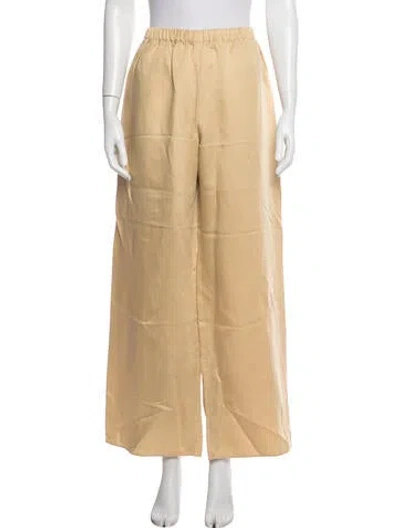 Pre-owned Jenni Kayne Wide Leg Pants In Yellow