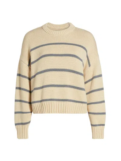 Jenni Kayne Women's Chloe Striped Cotton Sweater In Neutral