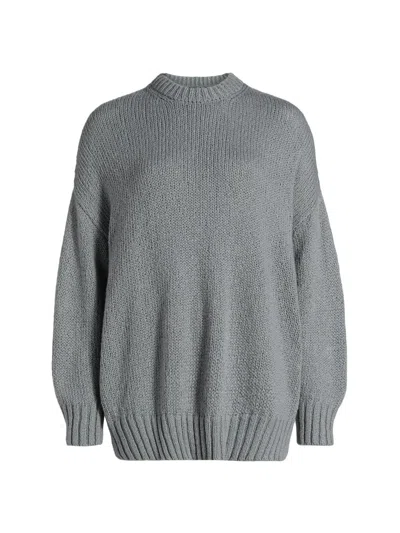 Jenni Kayne Women's Foster Cotton Oversized Sweater In Gray