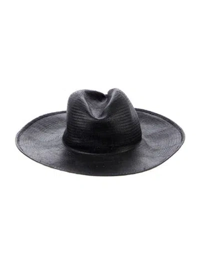 Pre-owned Jenni Kayne Women's Paper Sun Hat In Black