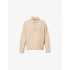 Jenni Kayne Womens Burke Cashmere Knit Polo Shirt Camel Donegal In Neutral