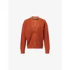 Jenni Kayne Womens Cropped Cashmere Knit Cardigan Cardigan Rust Xs In Orange