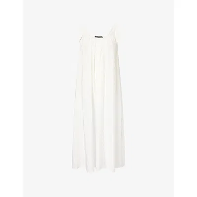 Jenni Kayne Womens Ivory Iris Knotted Modal-blend Midi Dress In White