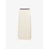 Jenni Kayne Womens Ivory Pleated High-waist Woven Midi Skirt In White
