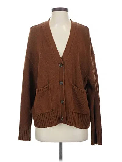 Pre-owned Jenni Kayne Wool Cardigan Sweater In Brown