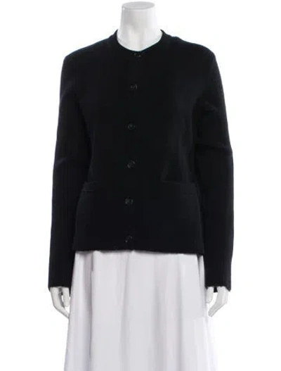 Pre-owned Jenni Kayne Wool Crew Neck Sweater In Black