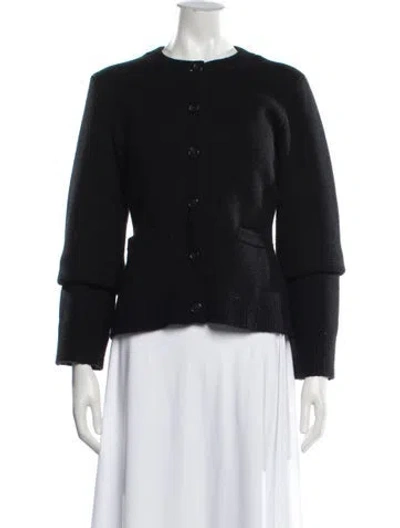 Pre-owned Jenni Kayne Wool Crew Neck Sweater In Black