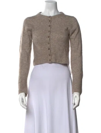 Pre-owned Jenni Kayne Wool Crew Neck Sweater In Brown