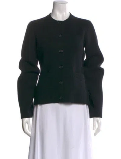 Pre-owned Jenni Kayne Wool Crew Neck Sweater W/ Tags In Black